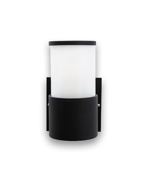 Farol exterior de pared negro Ip44 60W E27 1 Luz