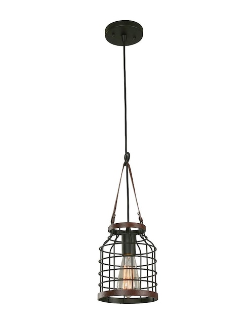 Lámpara colgante Lumiméxico Vintage de acero E27 1 Luz
