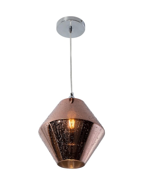 Lámpara colgante Lumiméxico gota de agua cromo E27 1 luz 40W