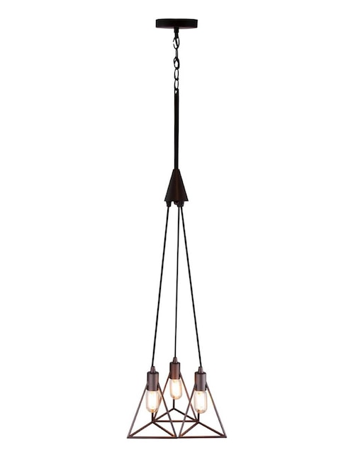 Lámpara colgante geométrica Lumiméxico Vintage E27 40W 3 Luces