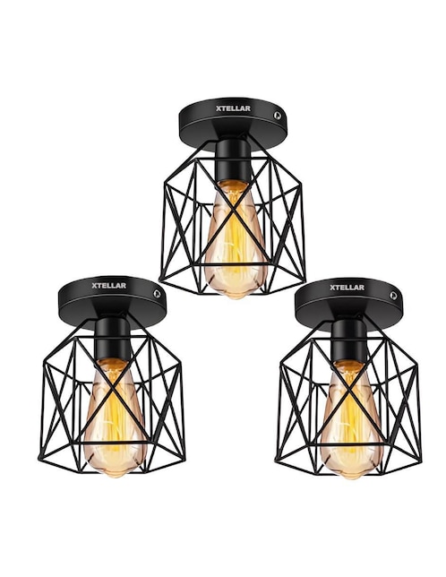 Lámpara colgante Incandescente Xtellar 3 piezas