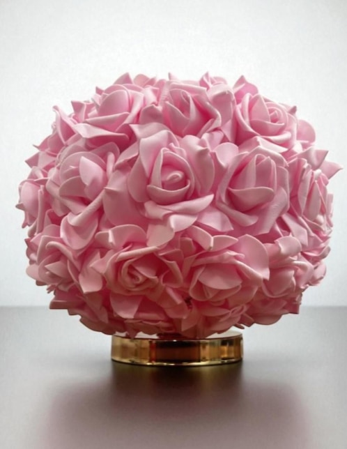 Lampara mesa luz blanca Rosas Rosas