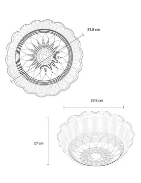 Lámpara de techo LED Mil Luces Flower Gold II 003