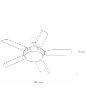 Ventilador de techo Masterfan con control remoto 3 velocidades