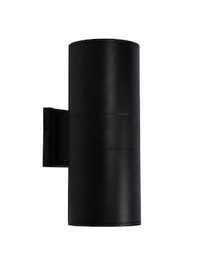 Aplique de pared exterior Lumimexico Cilíndrico negro 100W E27 2 Luces