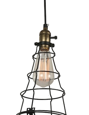 Lámpara colgante techo Lumiméxico Vintage de acero E27 1 Luz