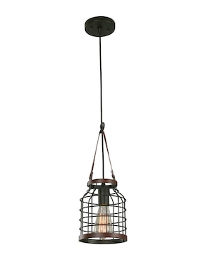 Lámpara colgante Lumiméxico Vintage de acero E27 1 Luz