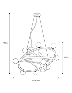 Lámpara colgante Lumiméxico G9 12 Luces