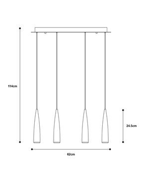 Lámpara Colgante Led Lumiméxico 6 luces