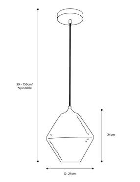 Lámpara colgante Lumiméxico gota de agua cromo E27 1 luz 40W