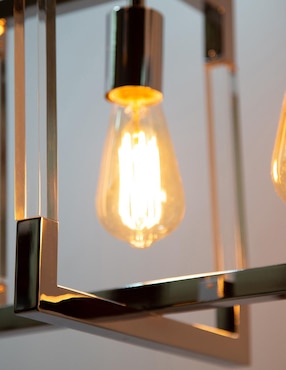 Lámpara Colgante Isla Cocina Lumiméxico Cromo 40W 3 Luces