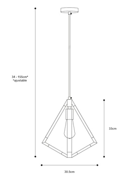 Lámpara Colgante Lumiméxico Estilo Moderno 40W Socket E27 1 Luz