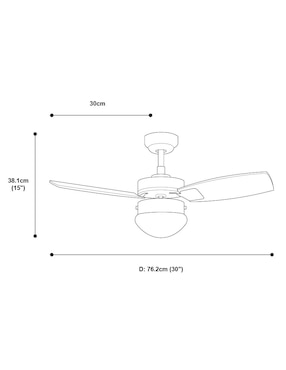 Ventilador de Techo Lumiméxico 1 Luz E27 60W