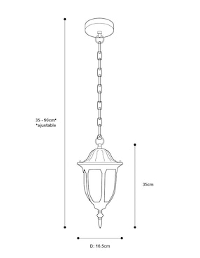 Farol colgante 8w E27 1 Luz