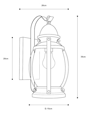 Aplique de Pared Lumiméxico 1 luz E27