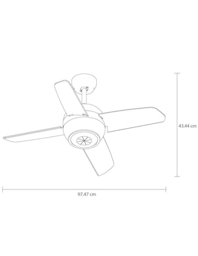 Ventilador de techo Masterfan con control remoto 3 velocidades