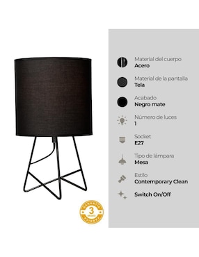 Lámpara de mesa tradicional Lumimexico 2 piezas