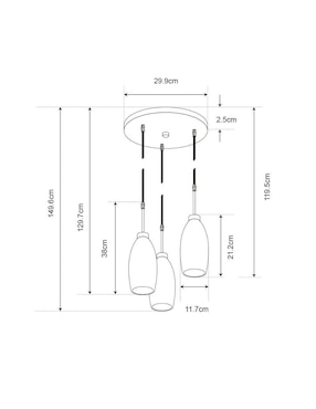 Lámpara colgante Tecnolite led