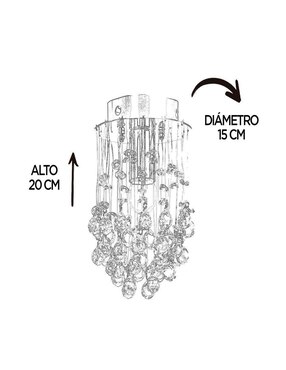 Candil Gamalux cristal 120 V