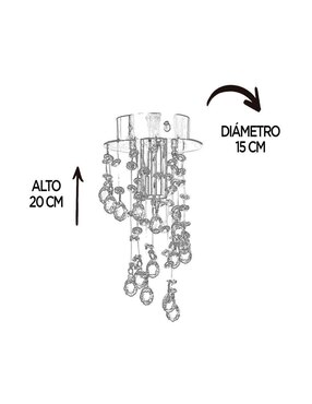 Candil Gamalux cristal 120 V