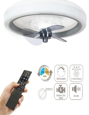 Ventilador de techo Jwj con control remoto 3 velocidades