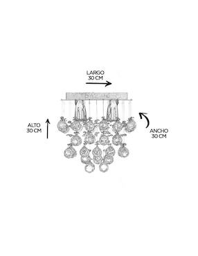 Candil Gamalux forma cuadrada