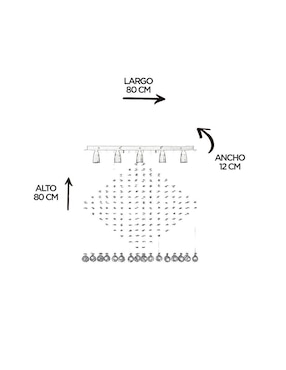 Candil Gamalux forma rectangular