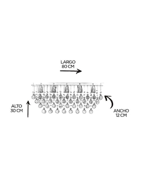 Candil Gamalux forma rectangular