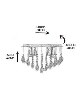 Candil Gamalux forma cuadrada