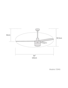 Ventilador de techo Westinghouse con control remoto 3 velocidades