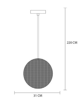 Lámpara colgante Mil Luces incandescente Kali