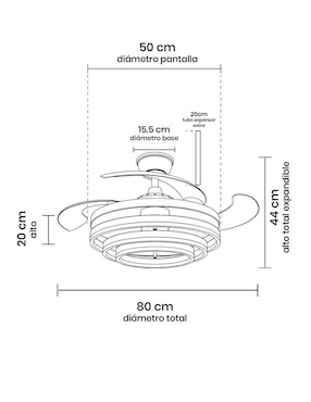 Ventilador de techo Mil Luces 6 velocidades