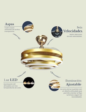 Ventilador de techo Mil Luces 6 velocidades