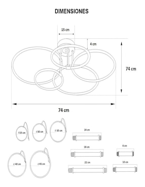 Lámpara colgante Jwj led