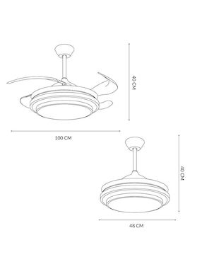 Ventilador de techo Megaluz con control remoto 3 velocidades