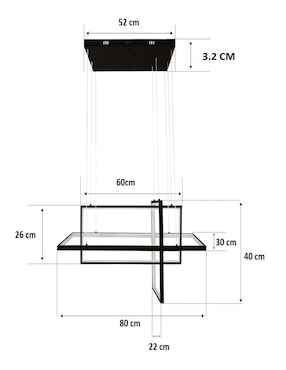Lámpara colgante Jwj led