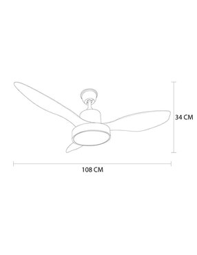 Ventilador de techo Mil Luces con control remoto 6 velocidades