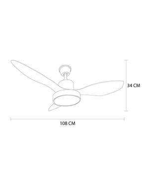 Ventilador de techo Mil Luces con control remoto 6 velocidades