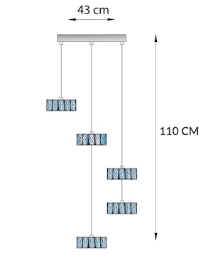 Lámpara colgante Mil Luces led