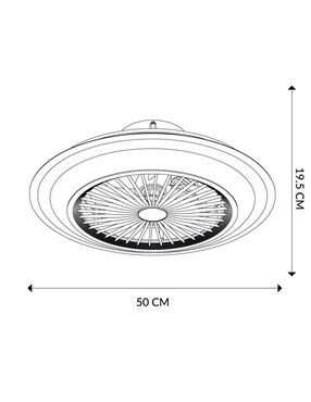 Ventilador de techo Mil Luces con control remoto 6 velocidades