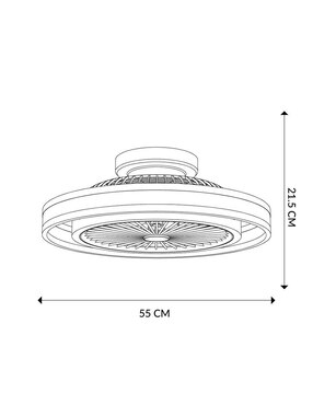 Ventilador de techo Mil Luces con control remoto 6 velocidades