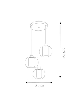 Lámpara colgante Incandescente y LED Mil Luces