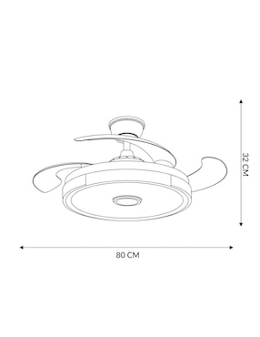 Ventilador de techo Mil Luces con control remoto 6 velocidades