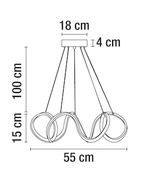 Lámpara colgante LED Calux