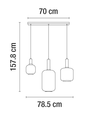 Lampara colgante incandescente y led Calux