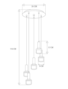 Lámpara colgante Mil Luces halógeno