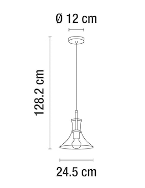Lámpara colgante Incandescente y LED Calux