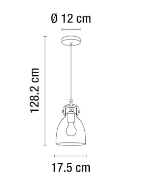 Lámpara colgante Calux incandescente y led