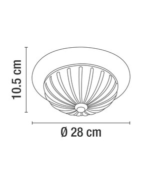 Lámpara de techo Incandescente y LED Calux