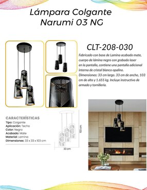 Lámpara colgante incandescente y LED Mil Luces